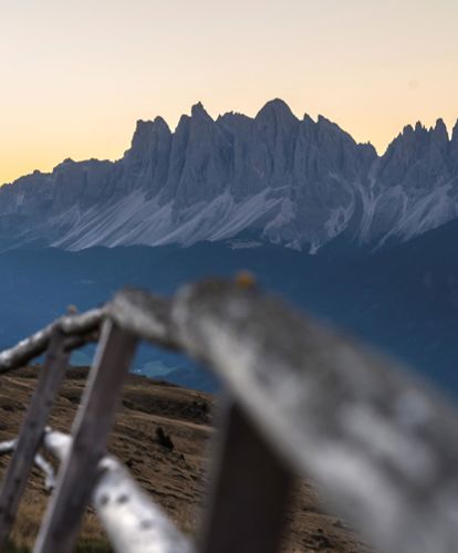 Eine Frau bem Wandern auf der Feldthurner Alm